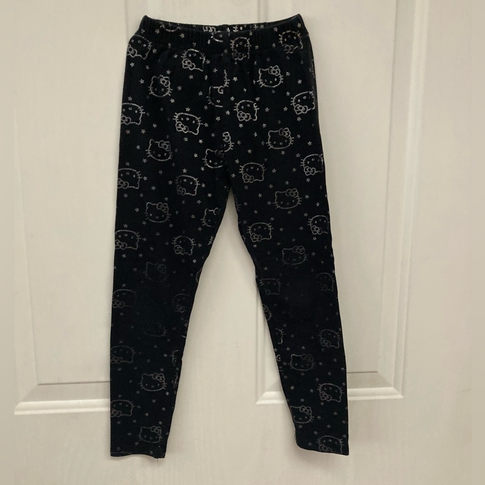 🖤🩶Hello Kitty Black and Silver Kids Leggings
